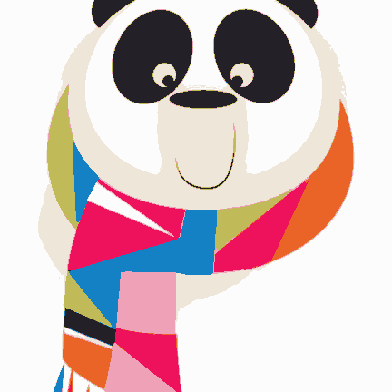 Panda with scarf
