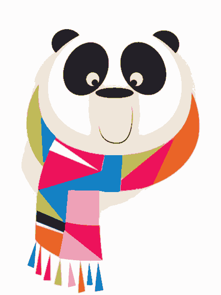 Panda with scarf