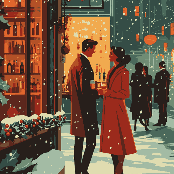 Love is in snowy evening