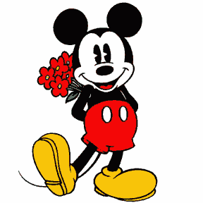Mickey Hiding Bouquet - Valentine Special
