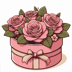 Bouquet of Pink Roses - Valentine Special