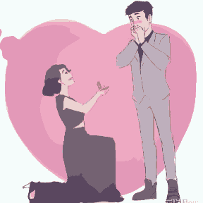 Woman Proposing Man - Valentine Special