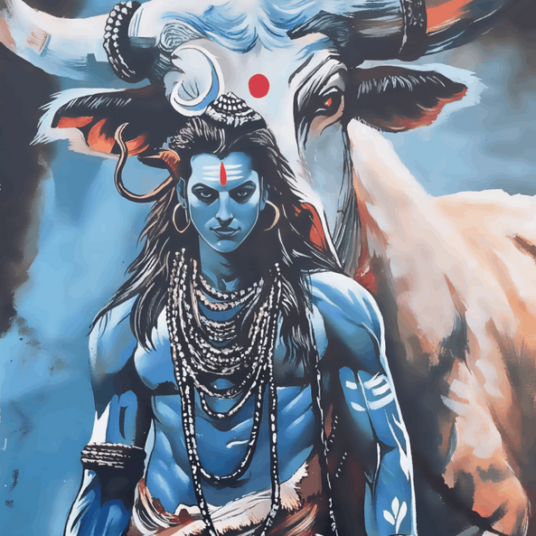 Lord Shiva with Bull (Nandiji)
