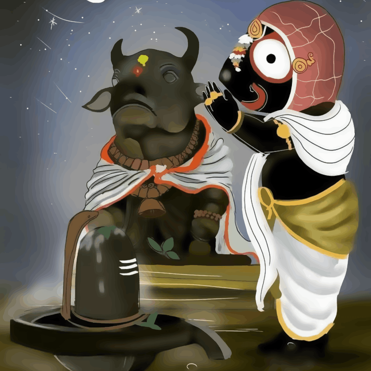 Jagannathji and Nandiji
