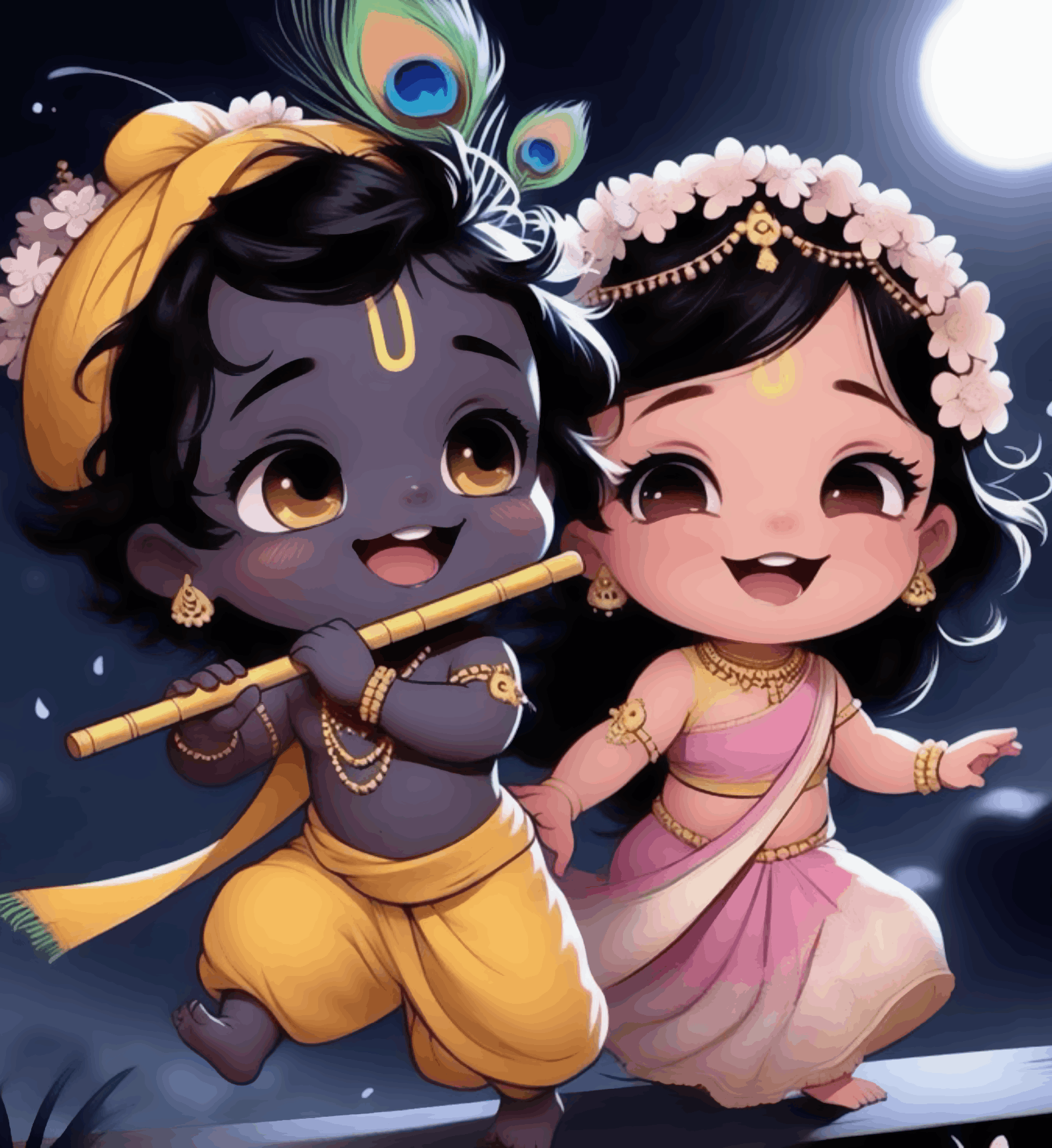 krishna and Radha in Bliss