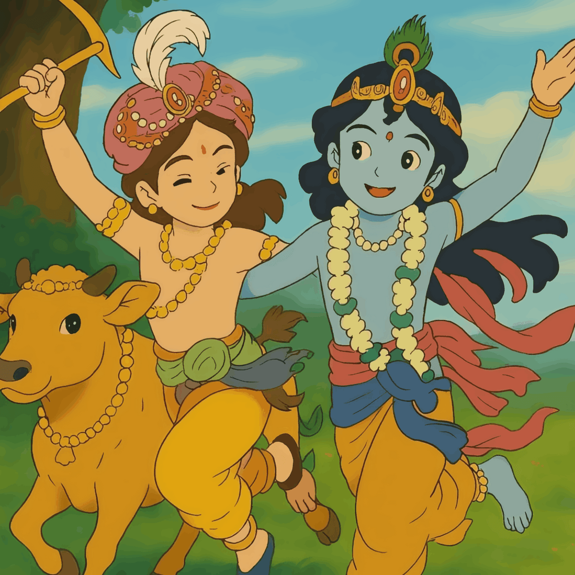 Gokul ke Masti Raajkumar - Ghibli Addition Krishna and Balram