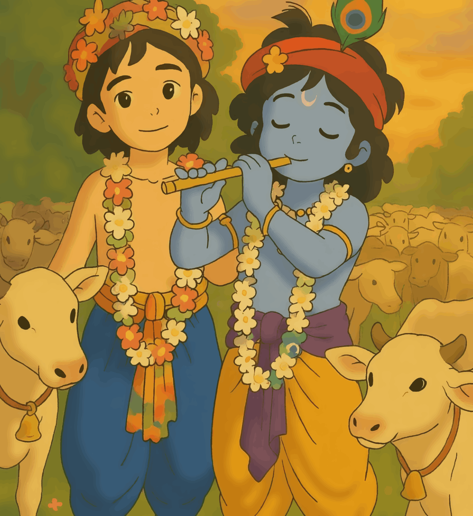 Mitrata ka Mahan Adarsh - Ghibli Addition Krishna and Sudama