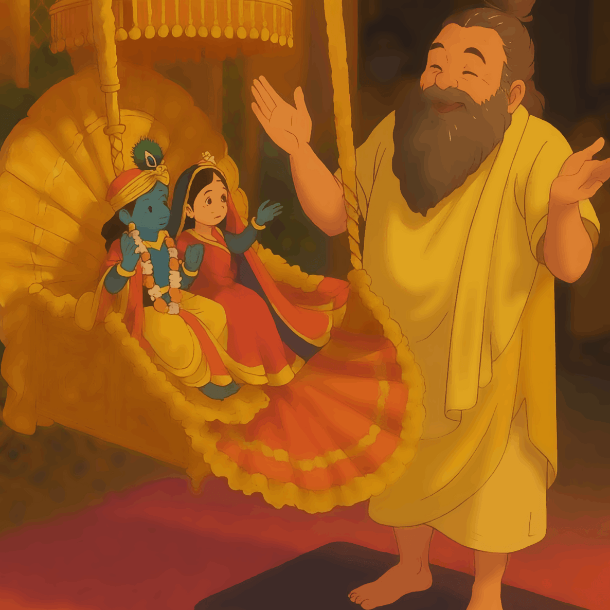 The Divine Lullaby  - Ghibli Addition Radha Krishna