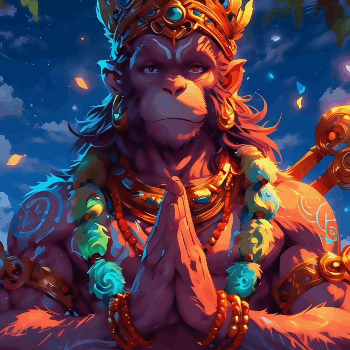 Traquil warrior : Hanuman's Spiritual Power
