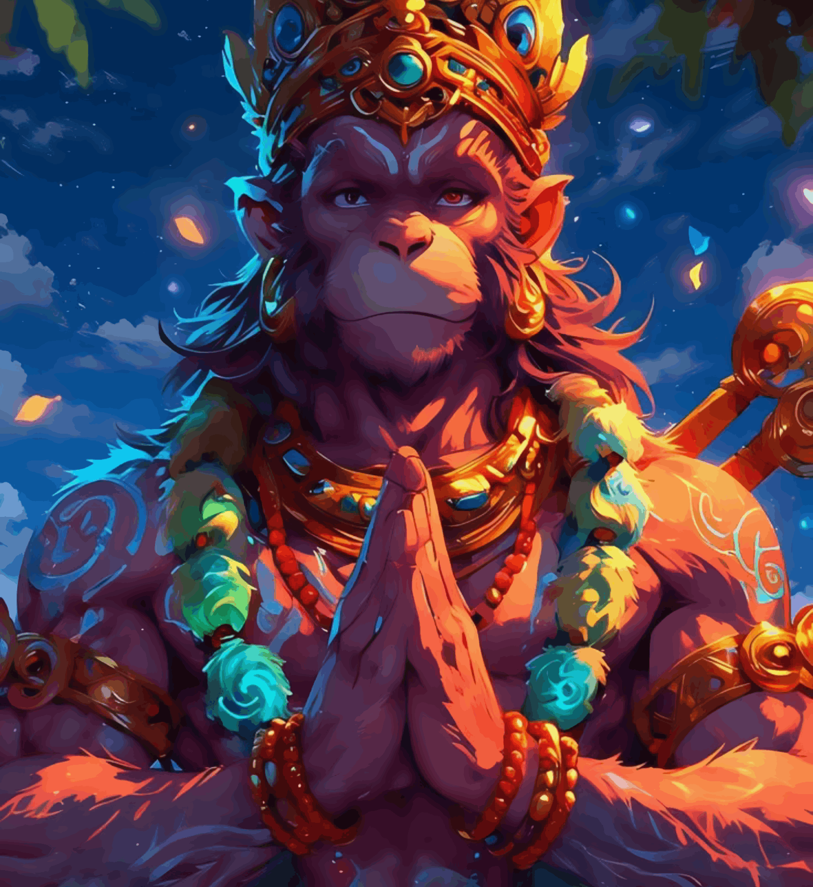 Traquil warrior : Hanuman's Spiritual Power