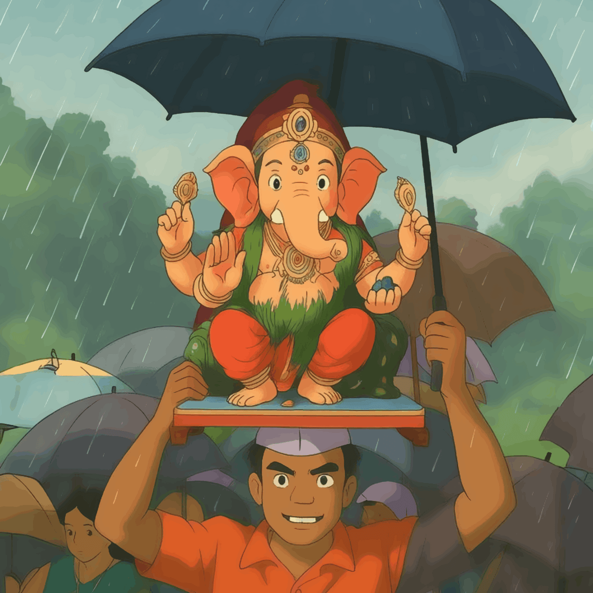 Ganesh Aagman - Ghibli Addition