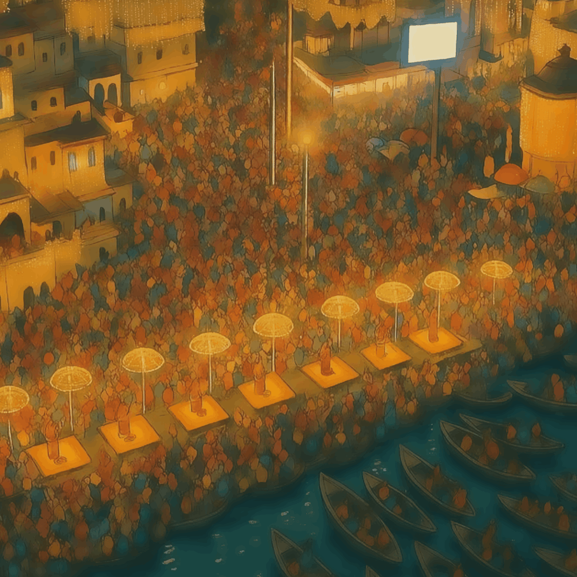 A Night of Thousand Diyas - Ghibli Edition Ganga Aarti