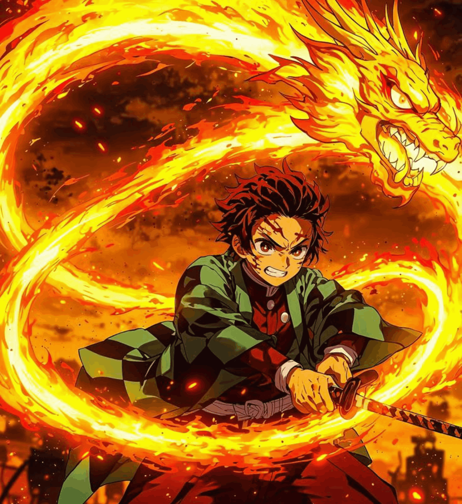 Tanjiro Sword fire Breathing - Demon Slayer