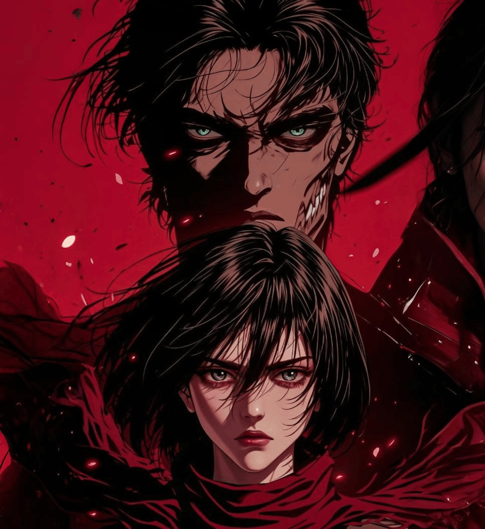 Eren & Mikasa Two Pillars of AOT