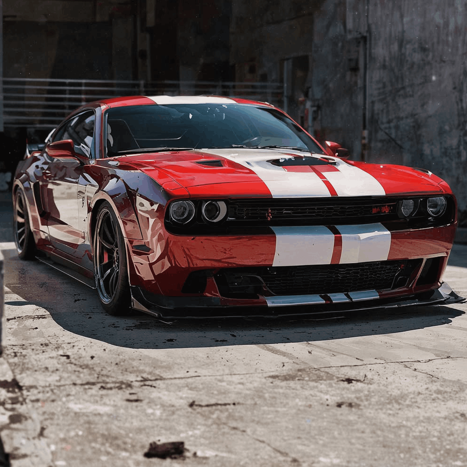 Red Dodge Challenger Muscle - Cars Edition