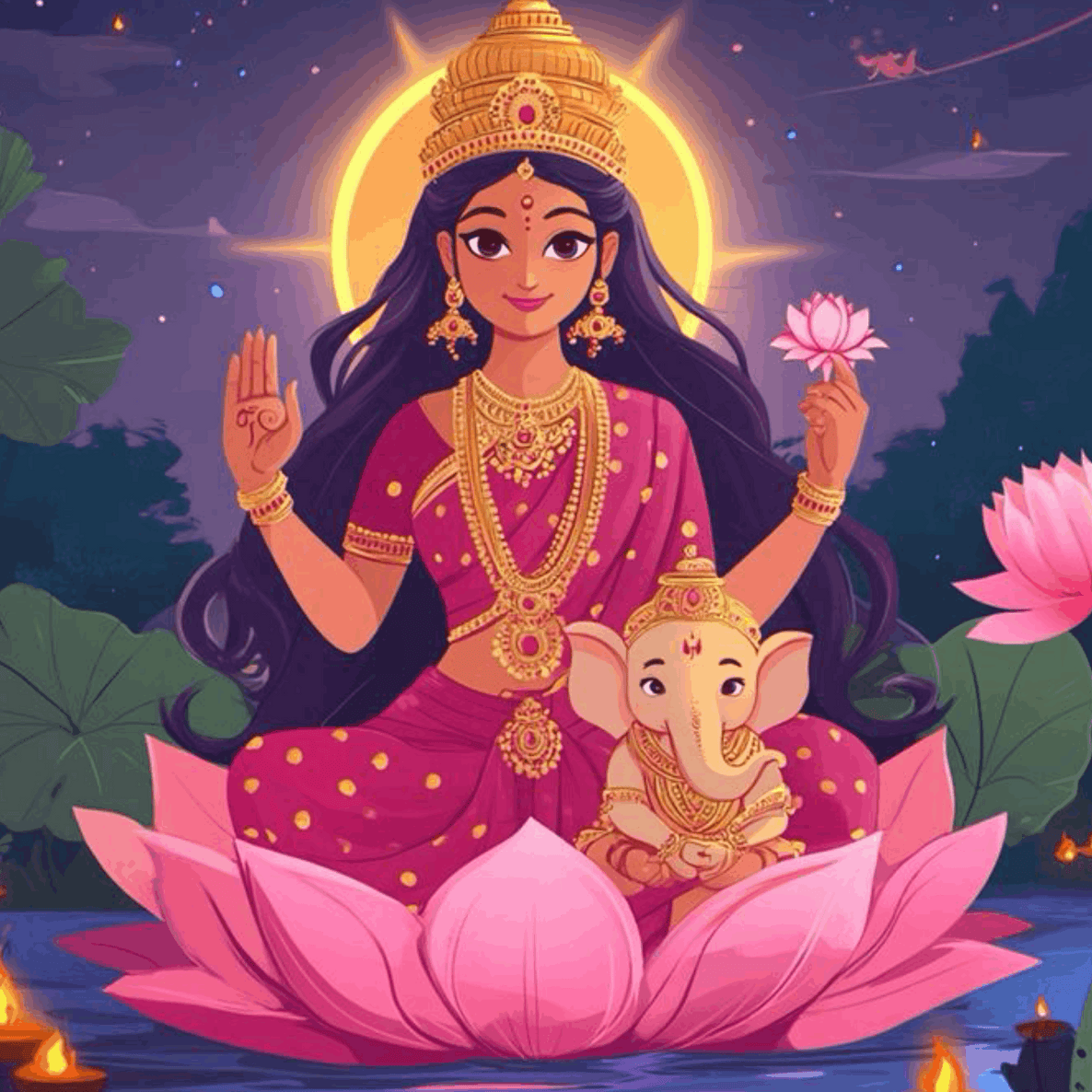 Rivers of Blessings - Lakshmi