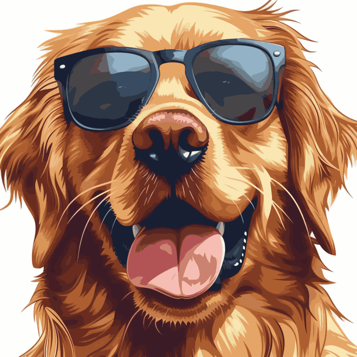 Golden Retriever Smiling