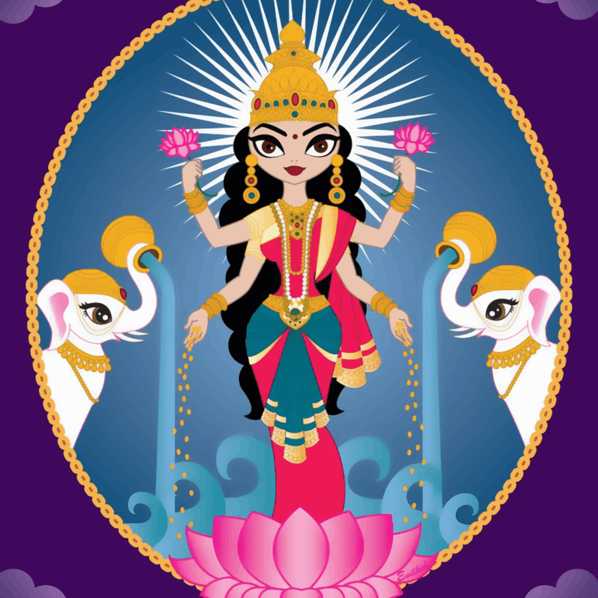 Lakshmi Mata Modern Portrait