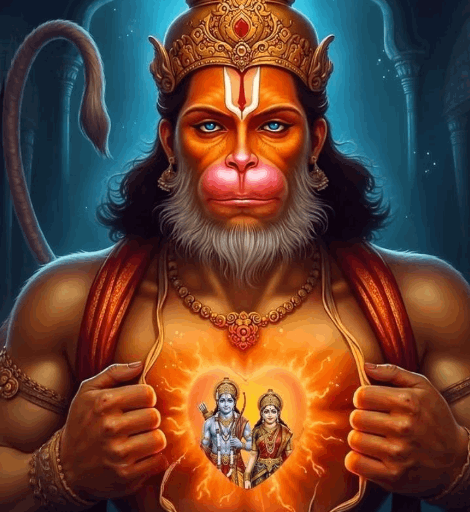 Mighty Lord Hanuma - Ram and Sita