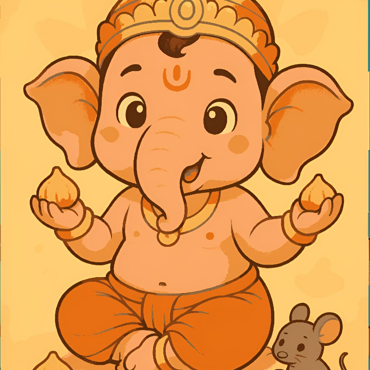 Bal Ganesh with Mushakji