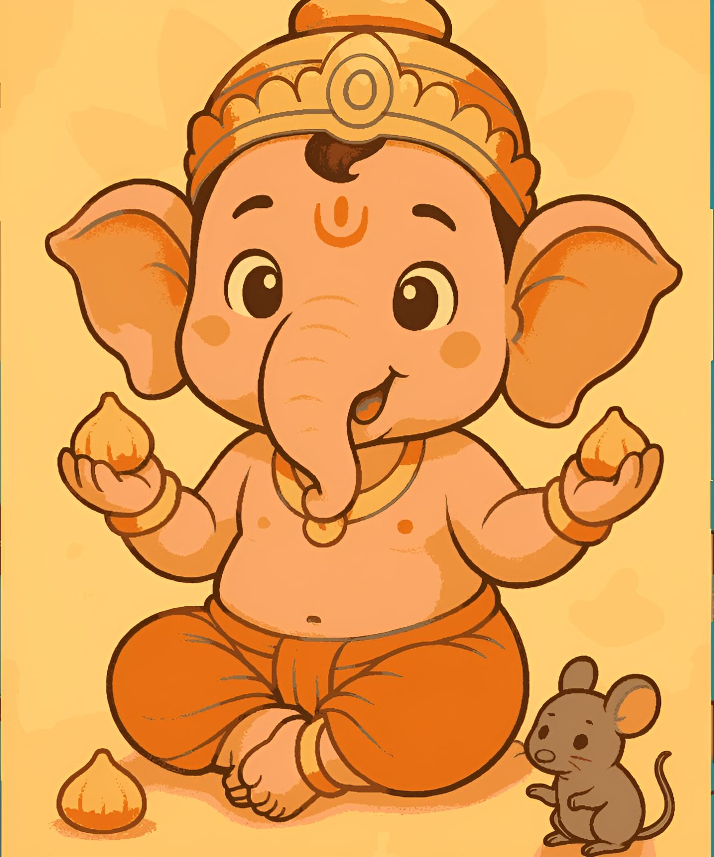Bal Ganesh with Mushakji