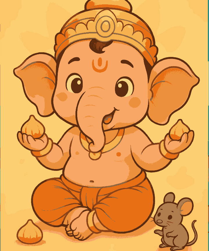 Bal Ganesh with Mushakji