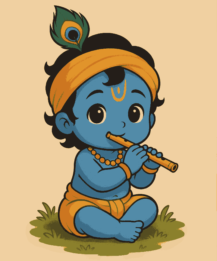 Vallabh with Flute - Krishnaji