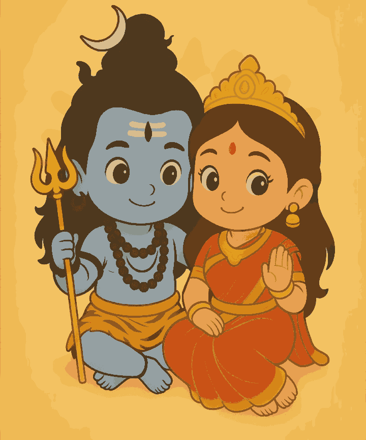 Shiva Parvati - Ghibli Edition