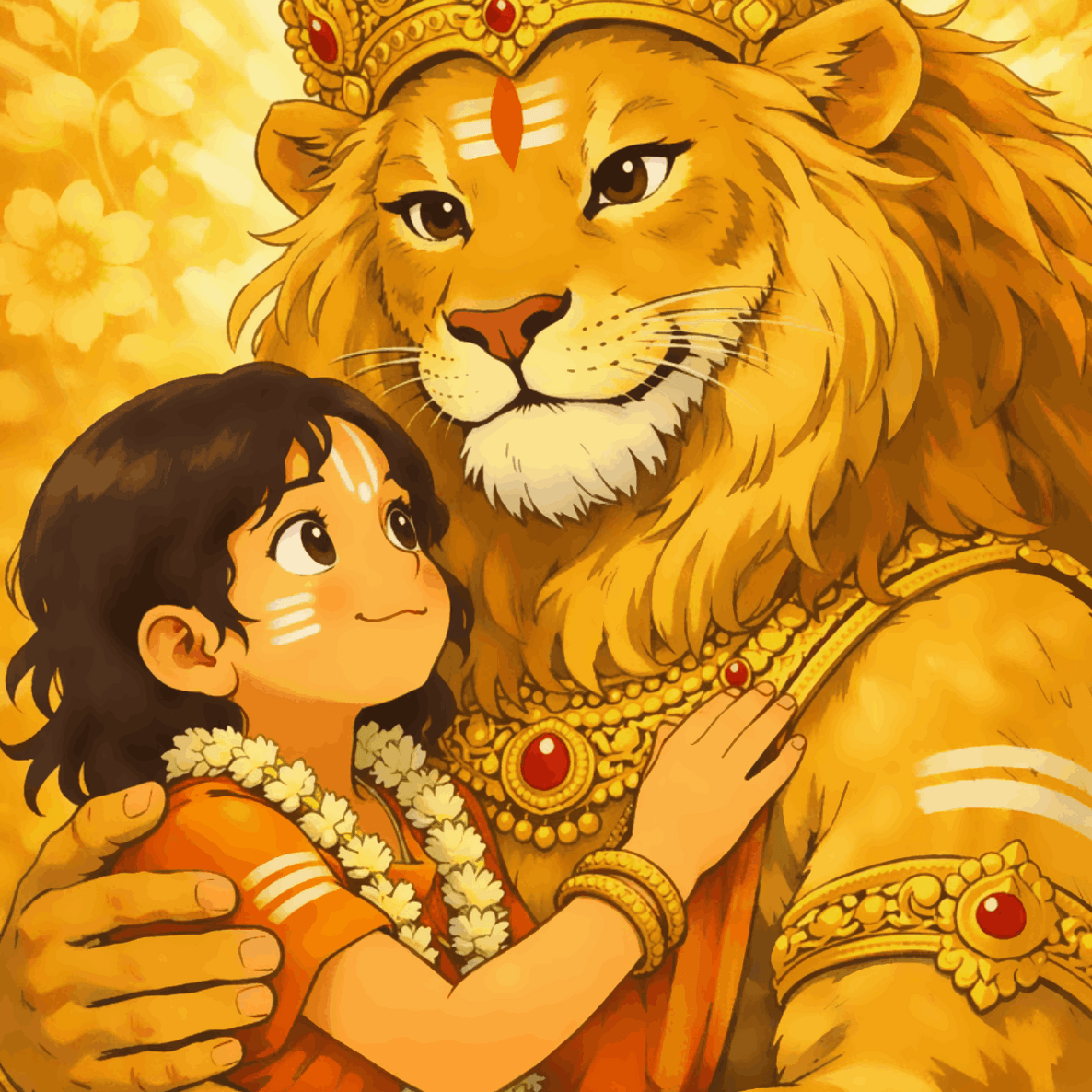 The Fourth Avatar with Golden Heart - Narasimha