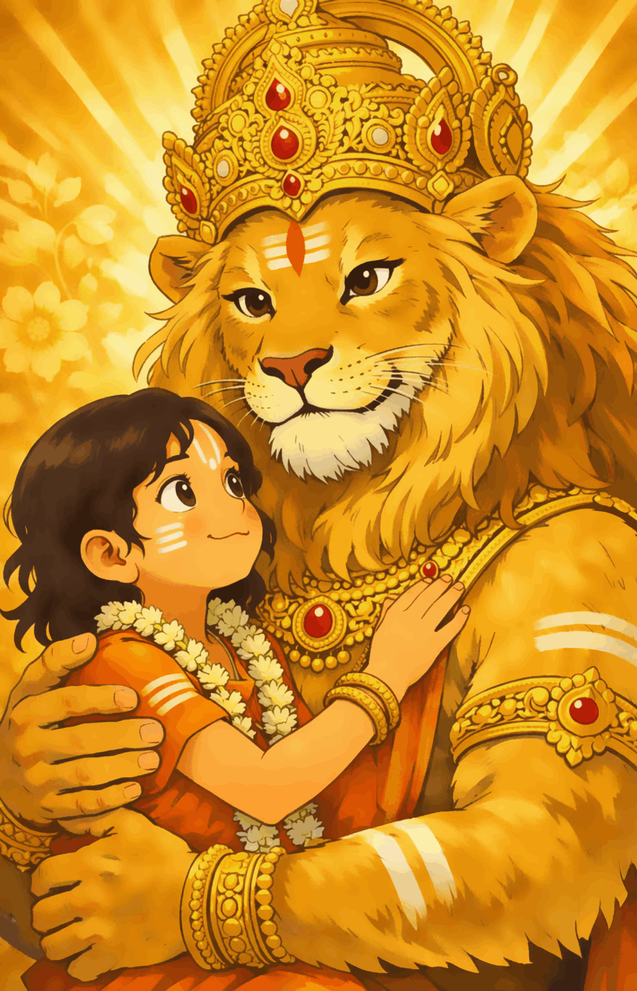 The Fourth Avatar with Golden Heart - Narasimha