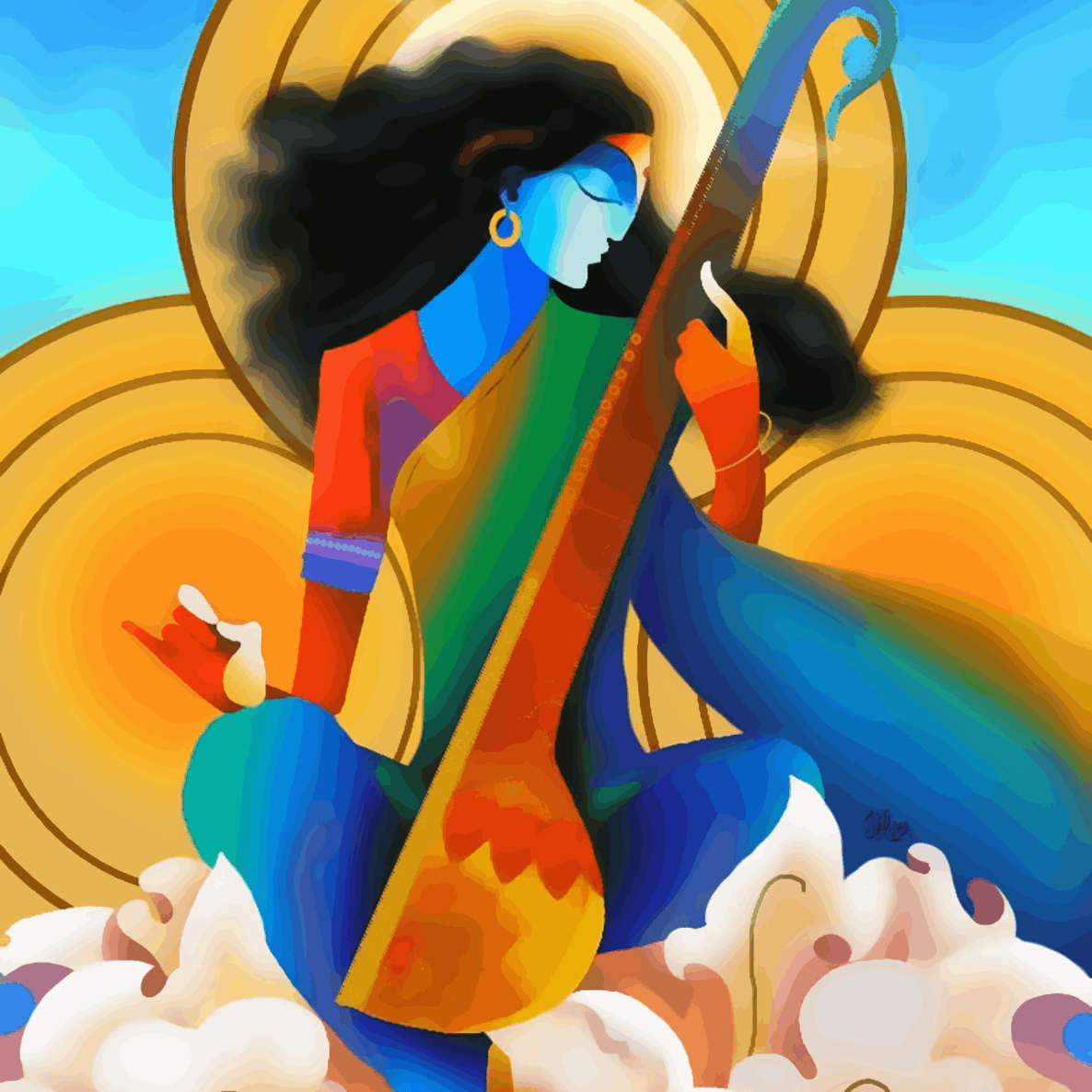 Saraswati Maa Abstract
