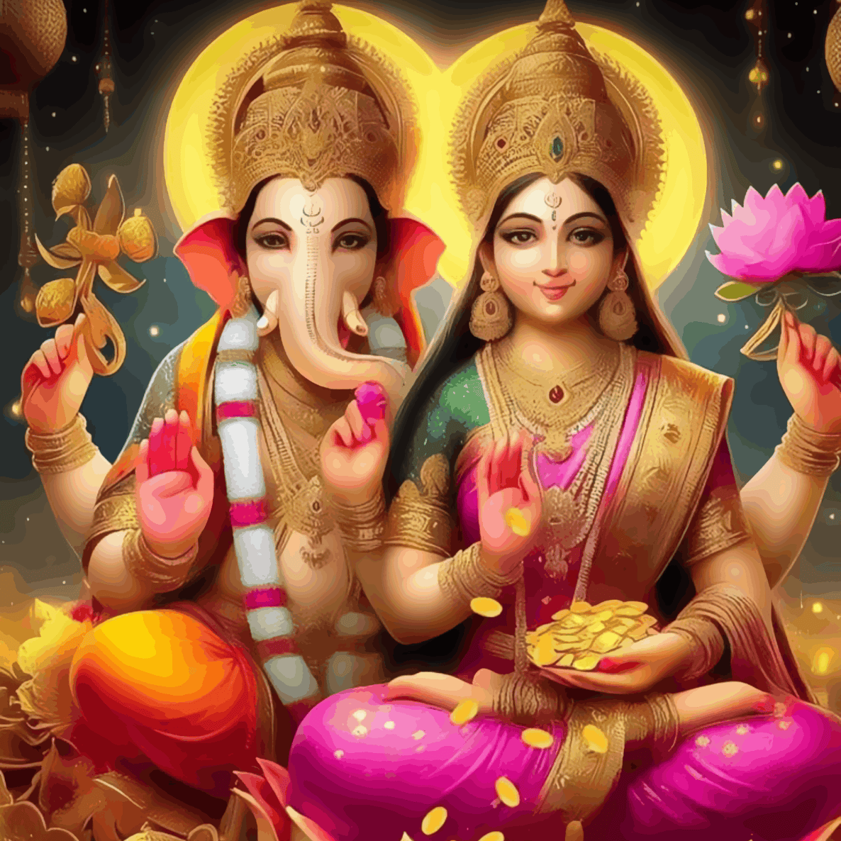 Lakshmi Maa with Ganeshji