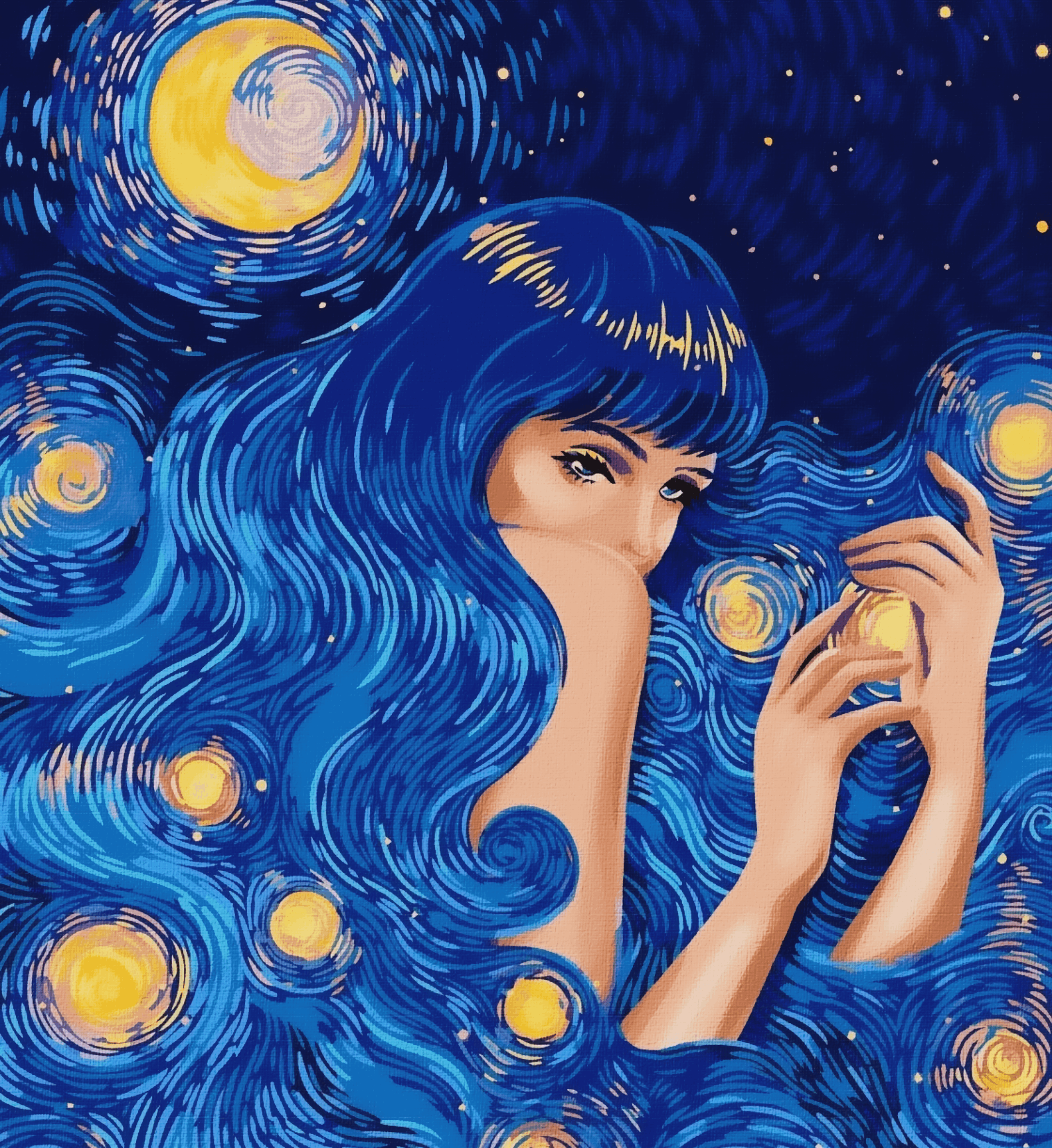 Starry Night Beauty - Katy Perry Van Gogh