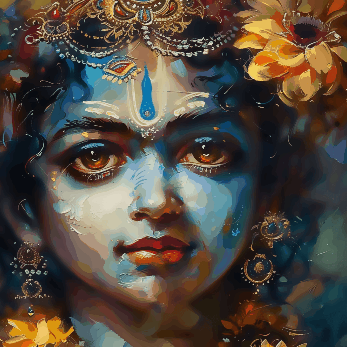 Find Peace in Krishna's eyes
