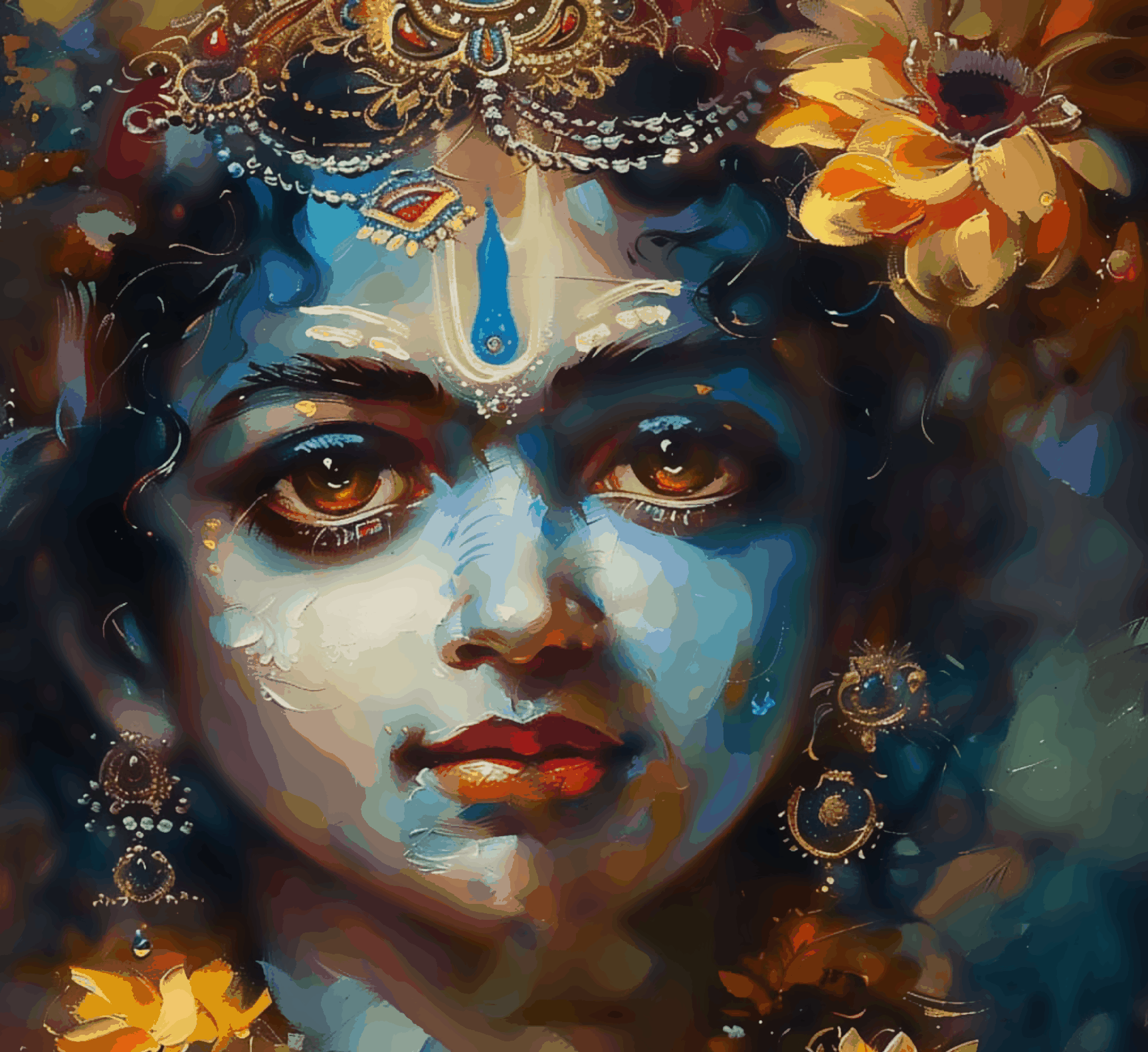 Find Peace in Krishna's eyes
