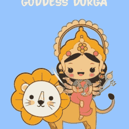 Durga Goddess with Lion