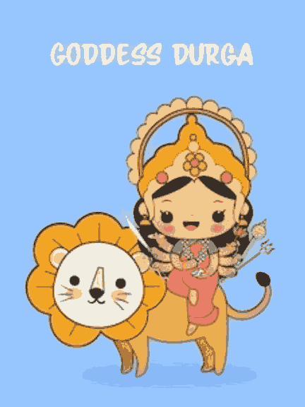 Durga Goddess with Lion