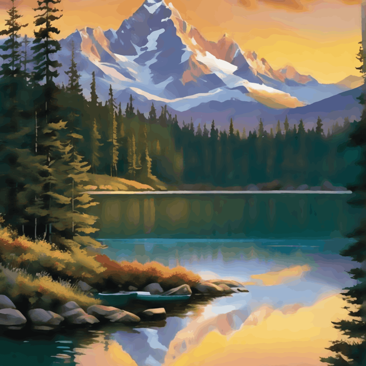 Sun Rise in Mountain