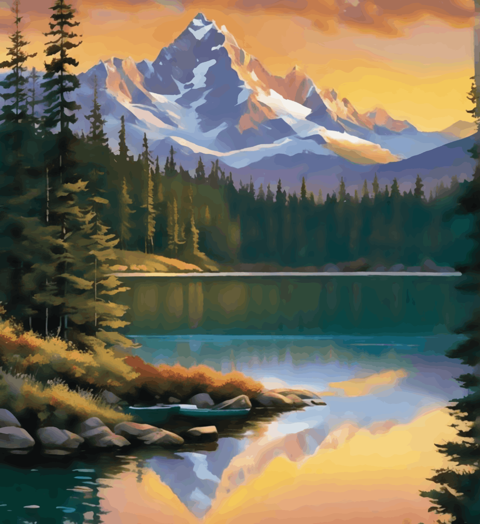 Sun Rise in Mountain