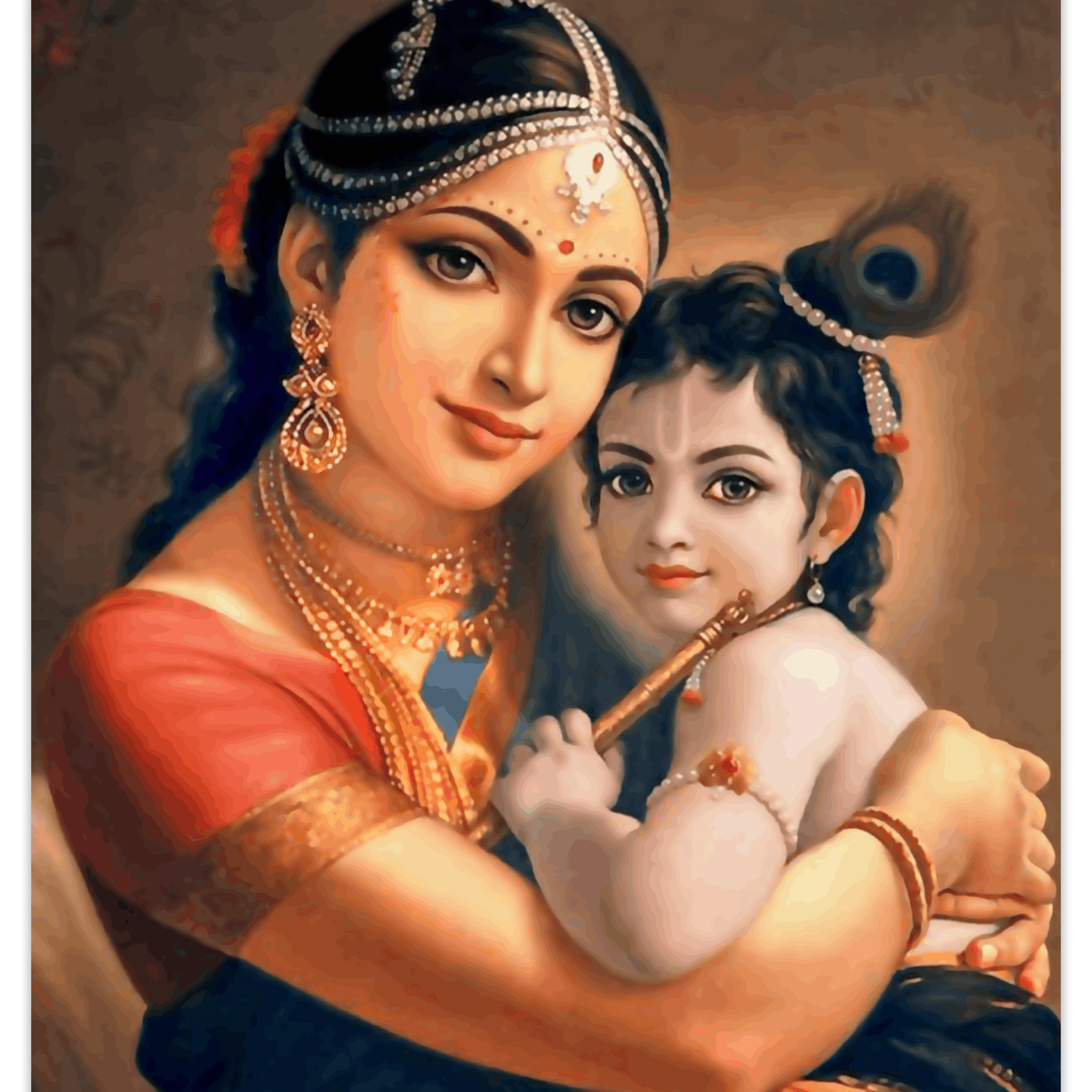 Maa Yashoda with baby Krishna - Janmasthami