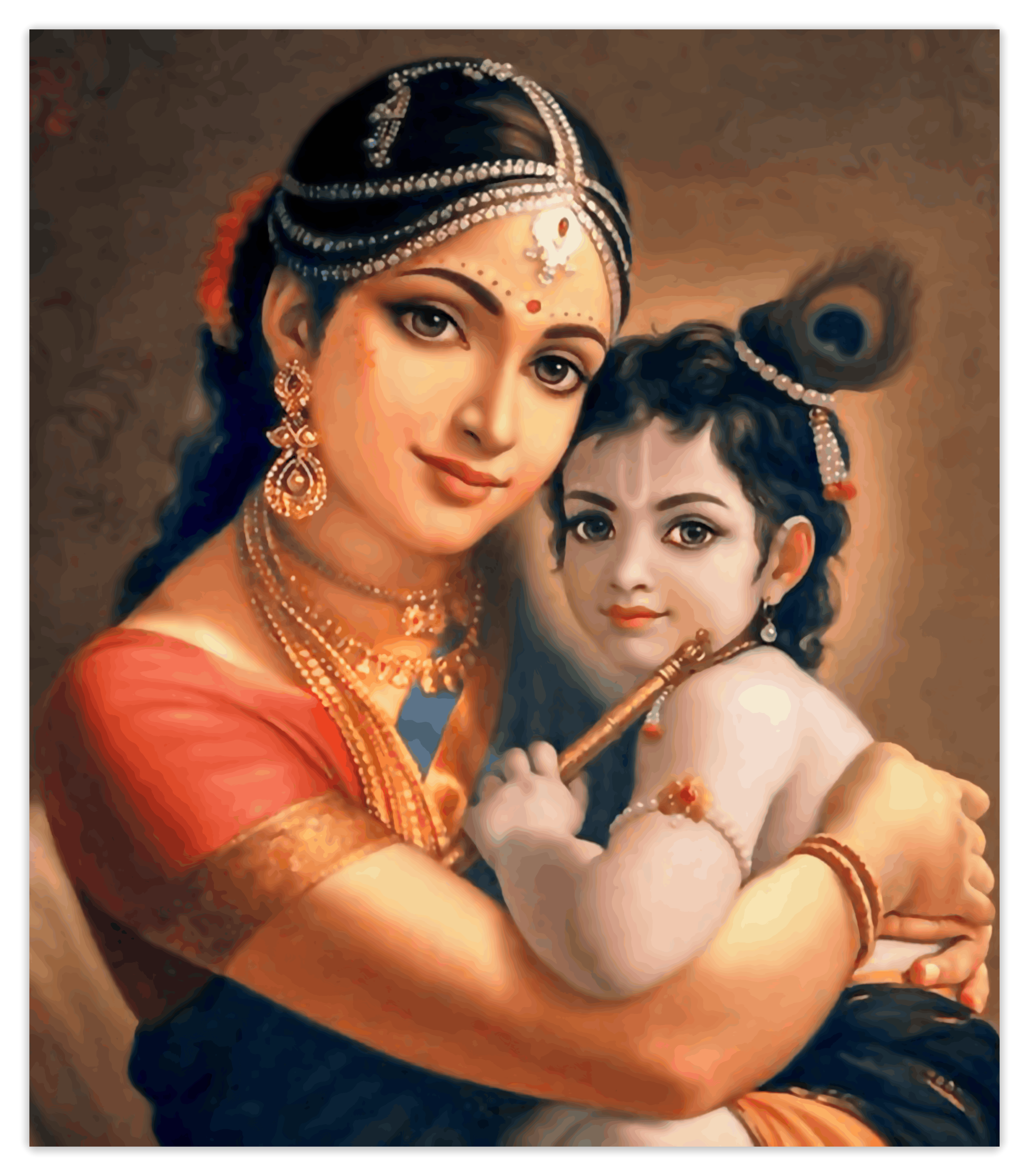 Maa Yashoda with baby Krishna - Janmasthami