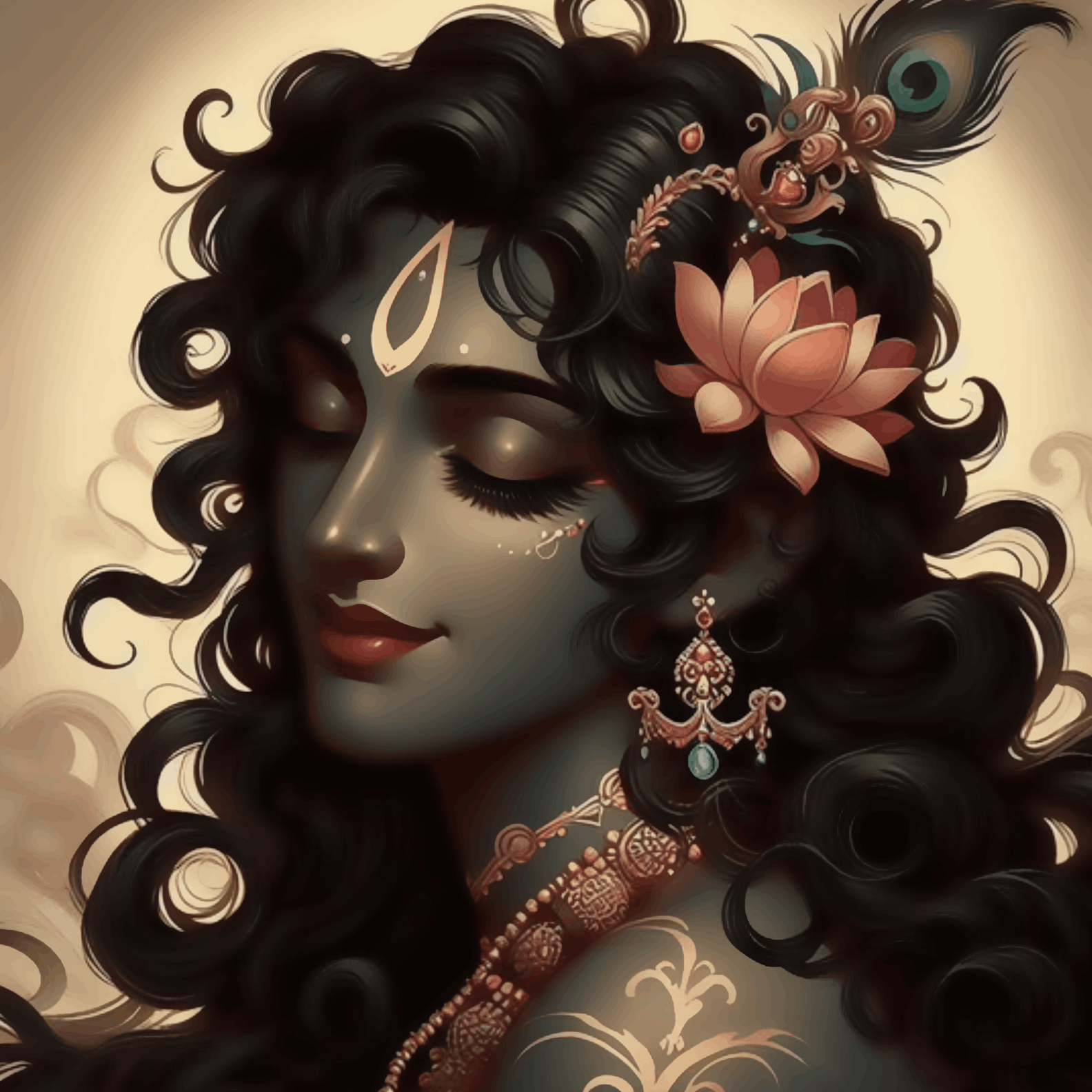 Load Krishna Canvas Paint By Number Kit
