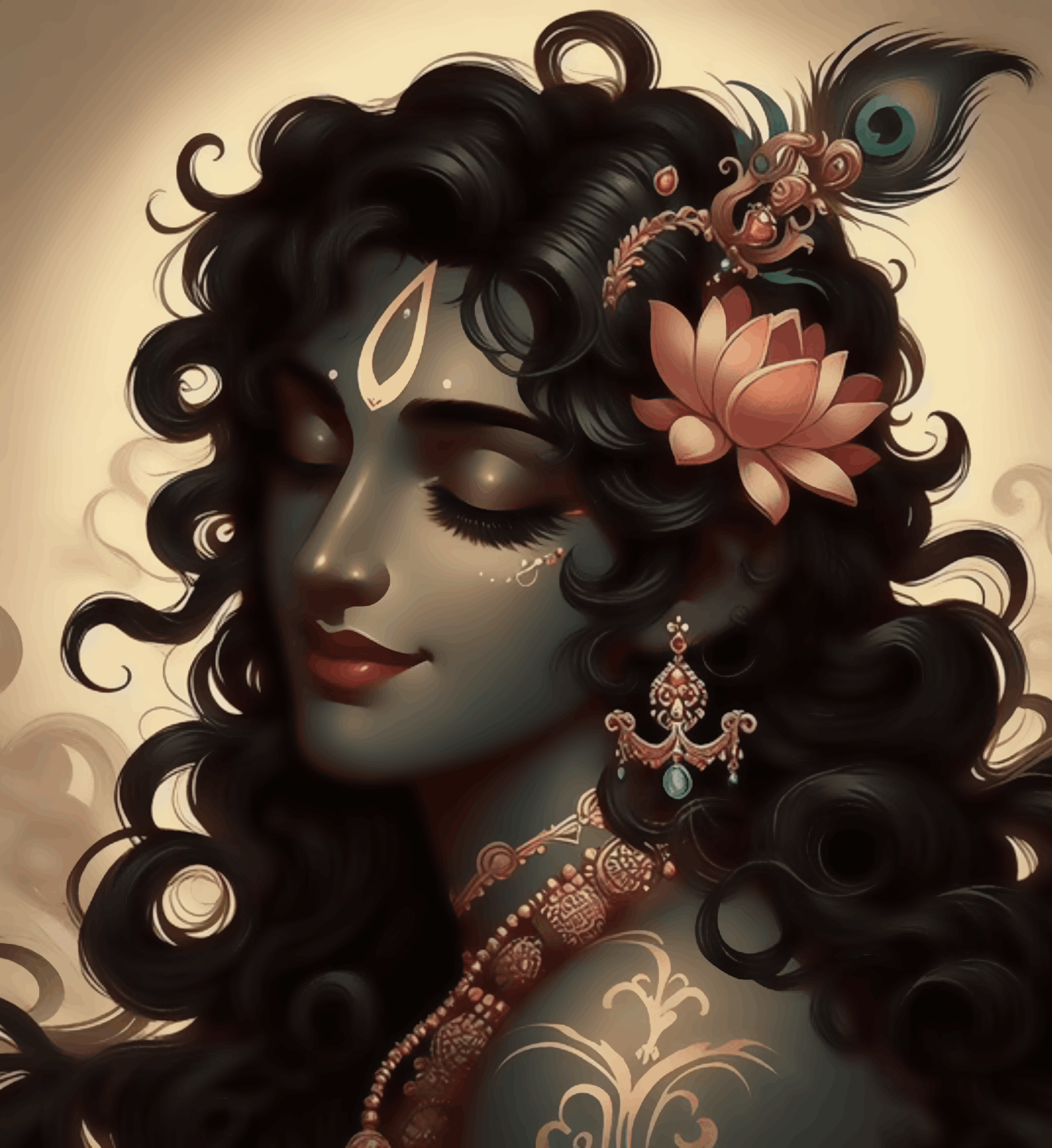 Load Krishna Canvas Paint By Number Kit