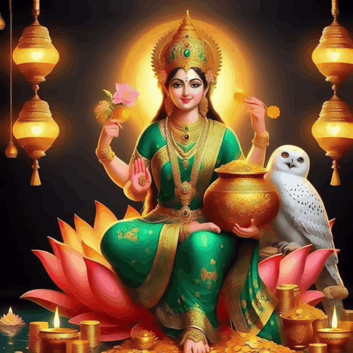 Lakshmi Maa with Owl