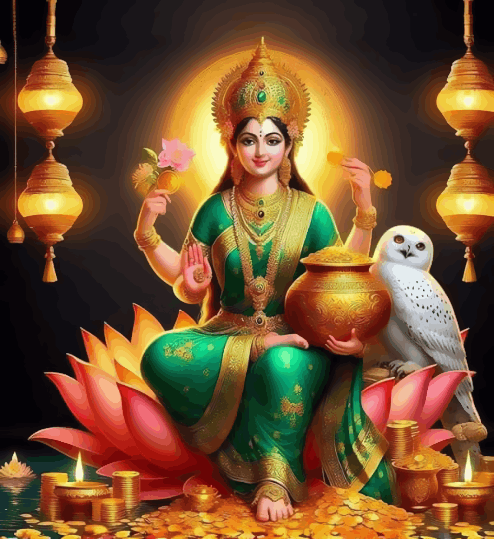 Lakshmi Maa with Owl