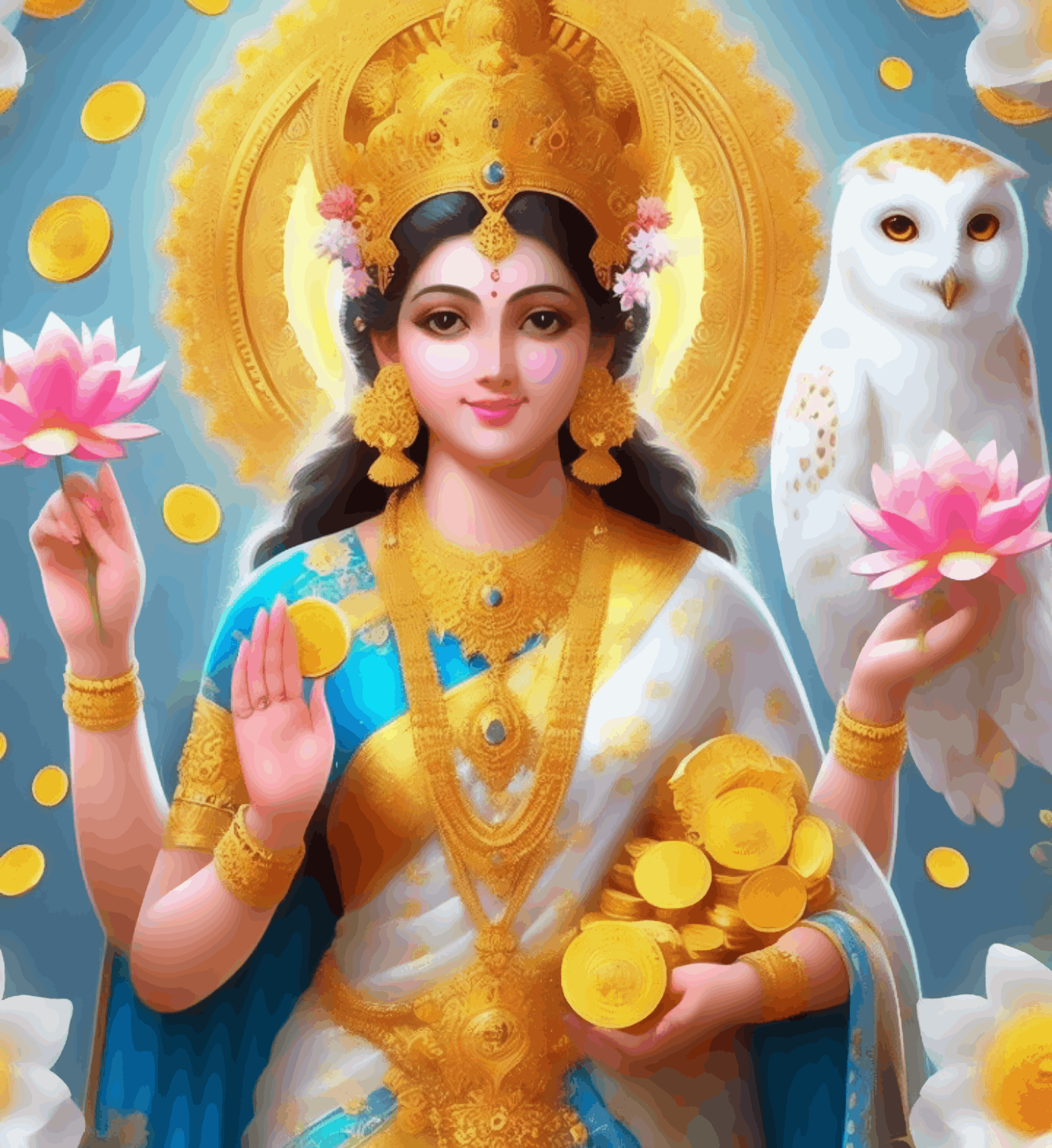 Goddess Lakshmi with Owl