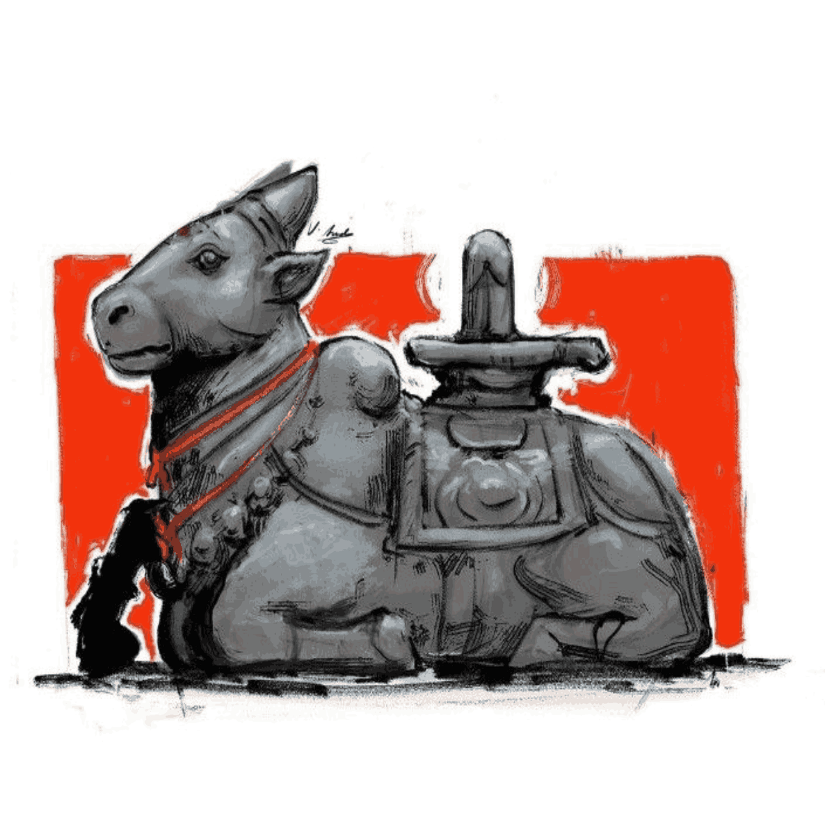 Nandi And Lord Shiva