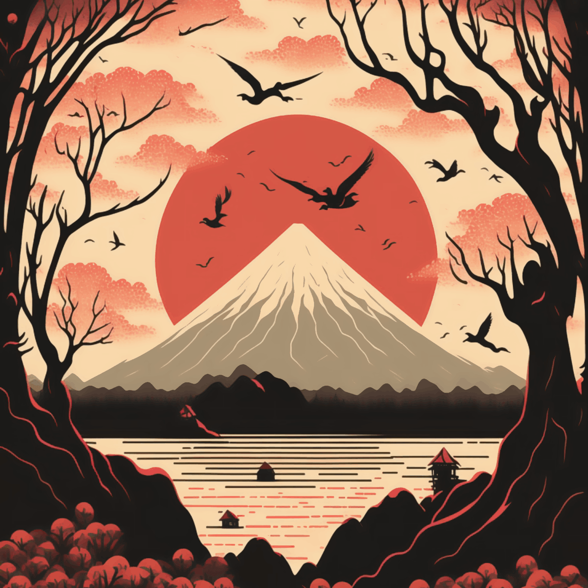 Mount Fuji Portrait
