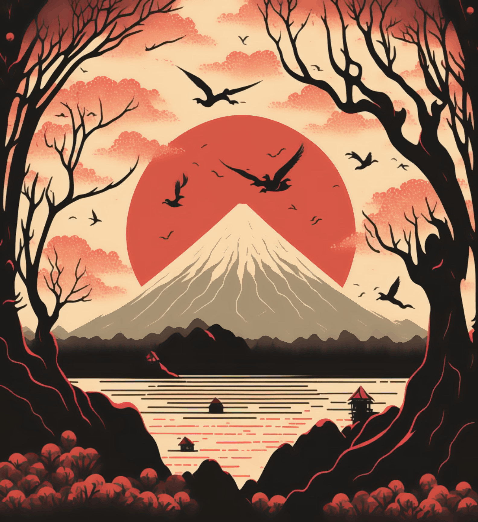 Mount Fuji Portrait