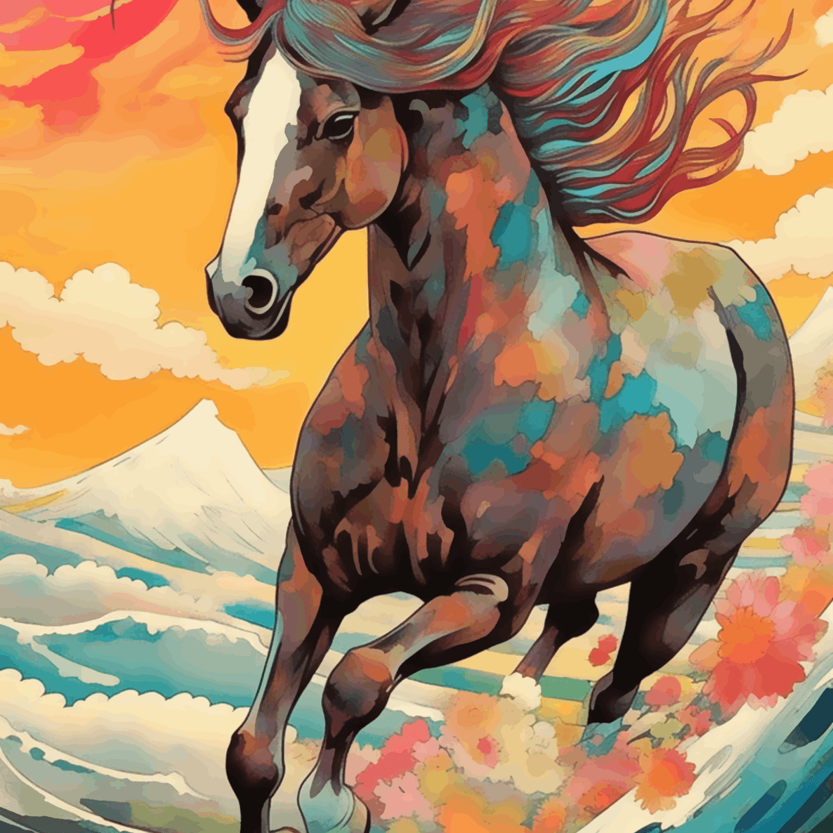 Coloring Abstracted Horse